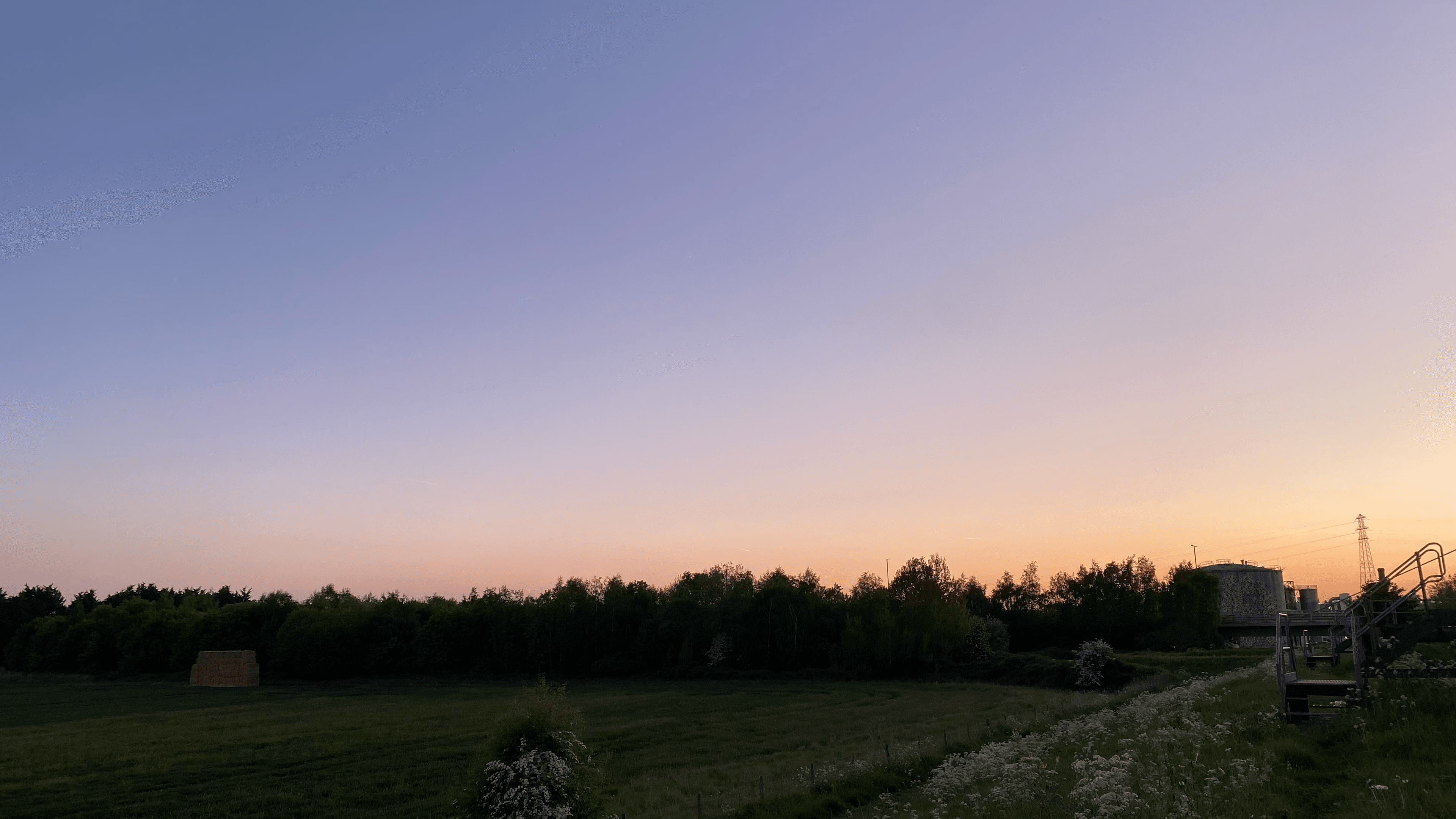 Calm sunset background for the hero.